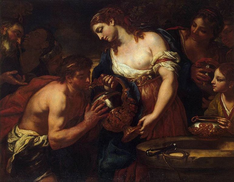 Johann Carl Loth Eliezer and Rebecca at the Well